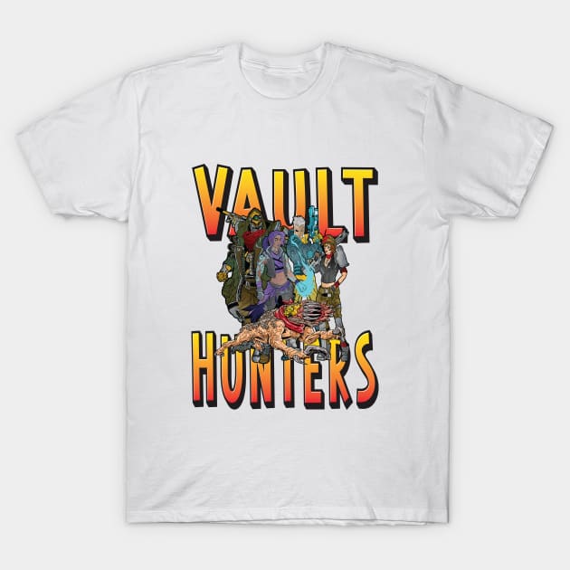 Vault Hunters Borderlands 3 FL4K Beastmaster Amara Siren Moze Gunner Zane Operative Iron Bear Guard Skag T-Shirt by ProjectX23Red